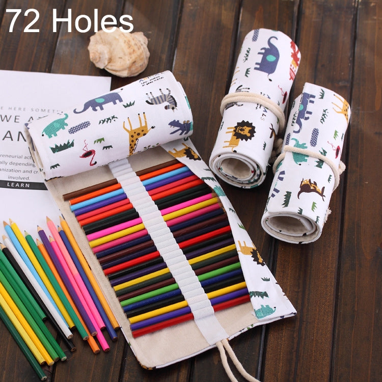 72 slot Astuccio per penne con stampa animalier dei cartoni animati Astuccio per matite in tela Astuccio per matite arrotolabile Astuccio per cancelleria, 72 Slots 72 slot Astuccio per penne con stampa animalier dei cartoni animati Astuccio per matite in tela Astuccio per matite arrotolabile Astuccio per cancelleria, 72 Slots